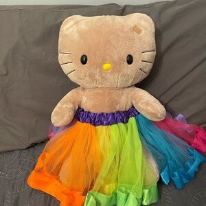 Hello Kitty Hawaiian Princess Rainbow Skirt Build a Bear 18 inch